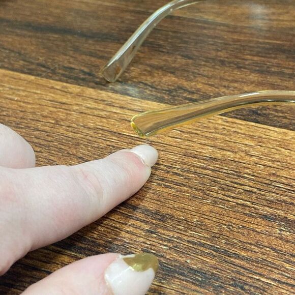 Women's Brown Plastic Tint Lenses Floral And Gold Trim Oversized Sunglasses - Picture 6 of 7